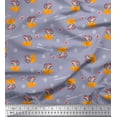 thumbnail image 1 of Soimoi Grey Moss Georgette Fabric Cheese Slice & Rats Kids Decor Fabric Printed Yard 42 Inch Wide, 1 of 3