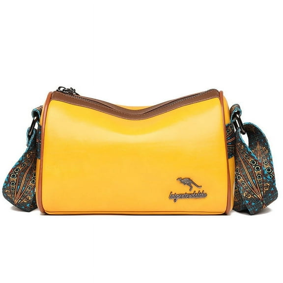 FFENYAN Daily Casual Crossbody Bag Soft Leather Texture Crossbody Bag Fashionable Solid Color Women's Bag Trend Retro Casual Shoulder Bag