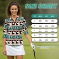 thumbnail image 7 of Uorisanigo Tribal Horse Women's 3/4 Sleeve Golf Top with Zipper Comfortable Breathable Women's Dry-Fit Golf Polo Shirts Polyester Spandex Fabric Fashionable Workout Tops Size XL, 7 of 7