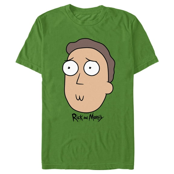 Men's Rick And Morty Jerry Big Head Graphic Tee Kelly Green Small