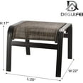 thumbnail image 3 of Patio Footstools Outdoor Foot Rest Aluminum Ottomans Samll Seat Wicker Furniture Patio Ottoman 2 Pieces Brown, 3 of 13