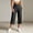 Black, variant on Capri Pants for Women Wide Leg Yoga Cropped Pants with Pockets Loose Casual Summer Pant Yoga Work Dressy Casual Business Pants(Black,L)