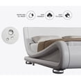 thumbnail image 3 of Bed FrameFull-size Bed Frame with ergonomic and adjustable headboard, understated modern padded platform sled design My Lux Decor Round, 3 of 8