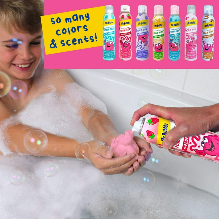 Mr. Bubble Foam Soap Twin Pack, Kids Bath Play Spray, Fun Colored