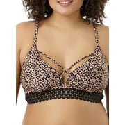 Juniors' Plus-Size Animal Instinct Bralette Bikini Top