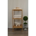 thumbnail image 1 of 3 Tier Bathroom Tower Shelf Free Standing Bamboo, 1 of 2