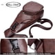 thumbnail image 3 of Mochila bandolera de piel para hombre con puerto USB, 3 of 9