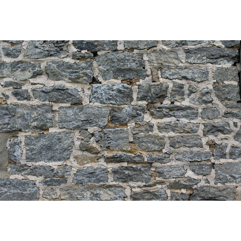 PeelnStick Poster of Stone Building Exterior Gray House