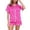 111Hot Pink321, variant on MEZZALL Women Pajama Sets Heart Bow Printed Home Wear Loose Comfortable Casual Short Sleeve Lapel Button Shirts Tops With Shorts 2 Piece Trendy Sleepwear