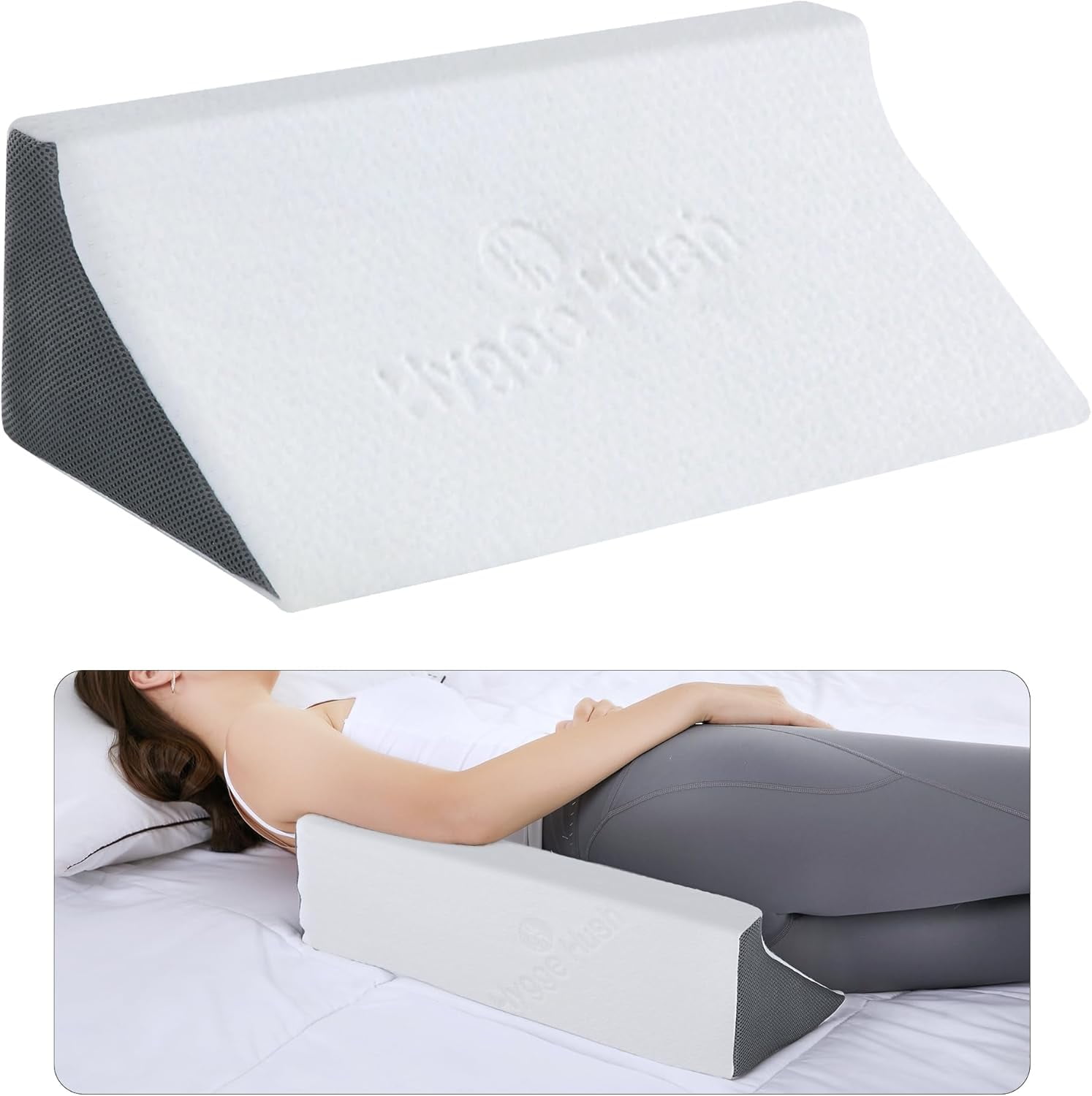 Wedge Pillow for Sleeping Side Sleeper Support Back Pain Relief Post Surgery Pregnancy Ankle Elevation Bed Positioner