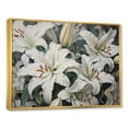 thumbnail image 2 of Designart "Beautiful White Lilies In Bloom I" Lilies Floater Framed Wall Art Living Room, 2 of 5