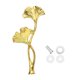 thumbnail image 1 of Uxcell Soporte de bandeja para pasteles de 1 nivel con mango, soporte de metal para pasteles, soporte para cupcakes, plato para postres, accesorio de hardware, dorado (flor), 1 of 7