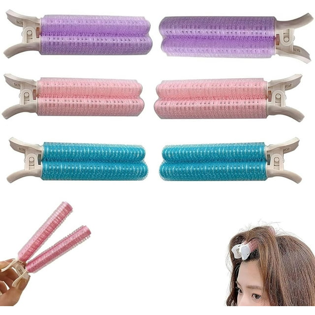 HSHDLDF Pinces Volumisantes pour Cheveux, 6 Pcs Pinces Velcro pour Cheveux, Pinces à Racines pour Volume des Cheveux, Pinces Volumisatrices pour Cheveux Volumineux, Pinces Volumisantes Instantanées pour Femmes. (Violet, Rose, Bleu)