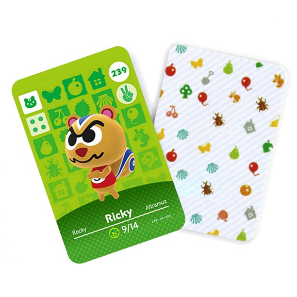 Tarjeta mini personalizada NFC Ricky No. 239 de animales, resistente al agua