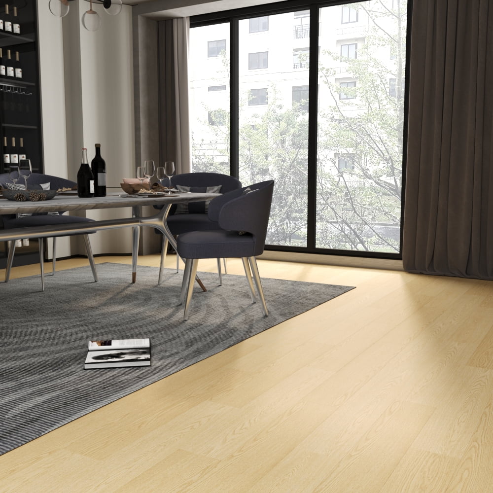 luxury vinyl sheet flooring 3.28 ft*16.4 ft roll UV layer PVC flooring planks  for Bathroom Living Room Kitchen 1.6mm thickness