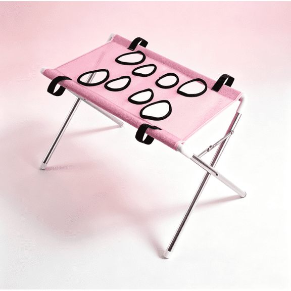 Pet Grooming Hammock with Stand, Foldable Design, Joint Protection for Dogs, Restraint Tool for Small & Medium Pets, Ideal for Home and Salon Daily Grooming (Pink)