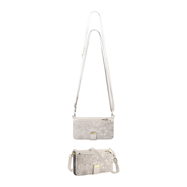ZZkhGO Versatile Leather Handbag, Hanging Strap Backpack with Carrying Handle Card Slot, Convertible Purse for Daily Commute Travel Office, White