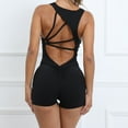 thumbnail image 6 of Women Yoga Jumpsuits Summer Bodysuit Workout Sleeveless Sport Playsuits Backless Tank Romper Workout Yoga Short Jumpsuit Butt Lifter Seamless Playsuit, 6 of 7