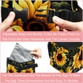 thumbnail image 4 of Sunflower seamless printing Mini Trash Can Car Trash Bin Trash Can for Car - Foldable, with Lid, Leak-Proof, Hanging Storage Bag, 4 of 6
