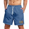 thumbnail image 3 of OHGOD Shorts for Men Casual - Casual Mens Shorts - Men’s Short - Men's Hawaiian Lace-up Shorts Casual Pants - Blue - L, 3 of 6