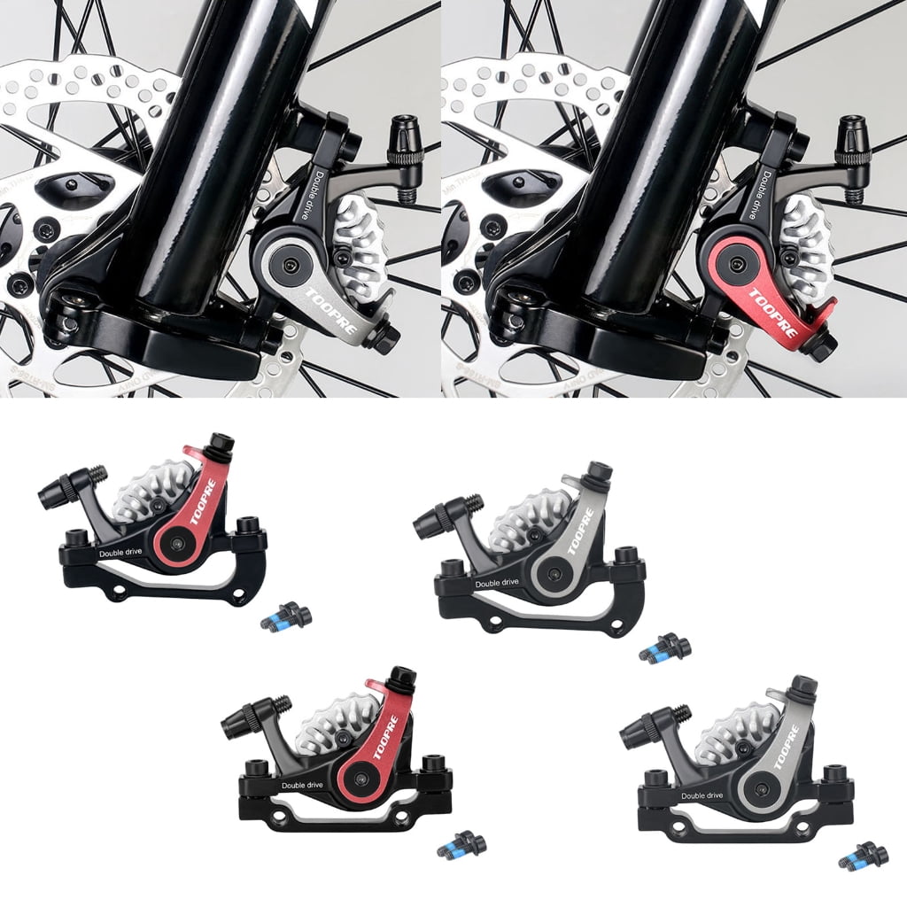 AOOOWER Bicycles Mechanical Disc Brake Heat Dissipation Aluminum Alloy Double Piston Caliper Electric Bicycles Bilateral Brakes