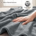 thumbnail image 5 of Utopia Bedding Cool Grey Fleece Blanket Queen Size Fuzzy Plush Anti-Static Microfiber Bed Blanket (90x90 Inch), 5 of 7