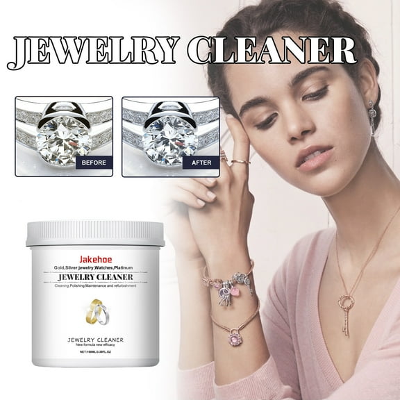 Jewelry Cleaner, Jewelry Cleaning Solution for Metal, Diamond, Necklace, Rust and Tarnish Remover, 100ml