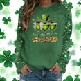 thumbnail image 2 of Kilaqueen St. Patrick's Day Sweatshirt for Women Shamrock Print Crew Neck Long Sleeve Pullover Tops Casual Comfy Loose Fit Holidy Vacation Tops, 2 of 5