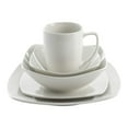 thumbnail image 4 of Gibson Home Zen Buffet Porcelain Square Dinnerware Set, Serves 6, White, 4 of 6