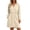 Beige, variant on Enjoytime Fall Mini Dresses for Women 2026 Long Sleeve Half Zip Hooded Sweatshirt Dress Comfy Casual Dress with Pockets