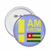 I Am From Togo Art Deco  Fashion Pins Badge Button Emblem Accessory Decoration 5pcs