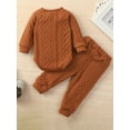 thumbnail image 4 of Douhoow 2Pcs Baby Knitted Romper Pants Set, Infant Long Sleeve Sweater Fall Warm Homewear, 4 of 8