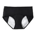 thumbnail image 1 of Xmarks Period Underwear for Women Menstrual Panties Womens Leak Proof Mid Waist Cotton Postpartum Ladies Panties Briefs Girls Black 88-110LB, 1 of 10