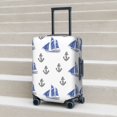 thumbnail image 5 of ship blue sails anchors white Luggage Cover Anti Scratch, Elastic Suitcase Protector Suitcase Covers for Luggage Fits 18-32 Inch Luggage, 5 of 5