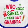 thumbnail image 4 of Inktastic Who Needs Santa when I Have Grandpa Boys or Girls Baby Bib, 4 of 4