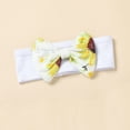 thumbnail image 4 of FYMNSI Baby Girls Ruffle Short Sleeve Clothes Newborn Letter Print Romper + Floral Shorts + Headband Infant 3pcs Summer Outfit Set 9-12 Months Sunflower, 4 of 6
