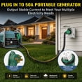 thumbnail image 4 of ZAZFO 50ft 50Amp Generator RV Extension Cord, NEMA 14-50P to SS2-50R Twist Lock, Generator Cord for Hurricane Emergency Outdoor Home RV, Black-Green, 4 of 9