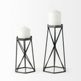 thumbnail image 4 of Mercana Sixx II Large Antiqued Silver Metal Hexagonal Table Candle Holder, 4 of 7