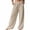 Beige, variant on Outfmvch Flowy Pants for Women Flowy Wide Leg Drawstring High Waist High Waisted Linen Pants Women' S Culottes Women's Culottes Wide Leg Linen Pants with Side Pockets Baggy Straight Leg Beige S-2XL
