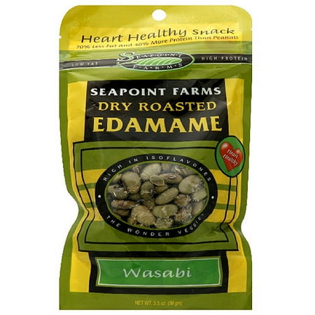 Seapoint Farms Wasabi Flavored Edamame, 3.5 oz (Pack of 12)