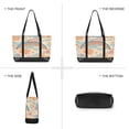thumbnail image 6 of FORMRS Canvas Laptop Tote Bag for Women with 15.6" Computer Compartments Shoulder Handbag, Pink Retro Sun, 6 of 7