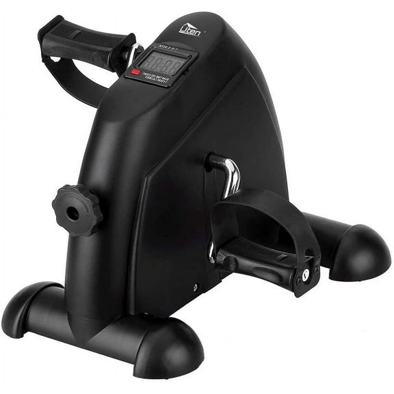 Mini Exercise Bike, Under Desk Pedal Exerciser Arm and Leg Exercise Cycle Bike with LCD Screen Displays (Black)