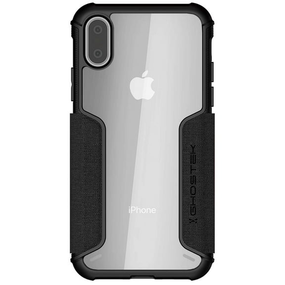Ghostek Exec 3 Iphone Xs/X Card Case With Industrial Strength Military Drop Protection For Apple Iphone Xs/X 2018 | Supports Qi Wireless Charging | Works With Face Id | Black