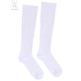 thumbnail image 4 of Gustave 2 Pairs Knee High Compression Socks 10-20mmHg for Men & Women Best Medical,Running,Varicose Veins,Travel (White,L/XL), 4 of 9