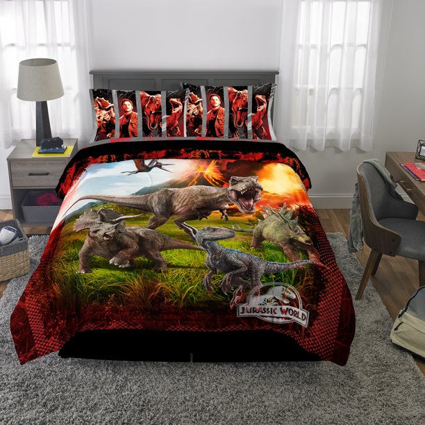 Jurassic World BedinaBag, Kids Bedding Bundle Set, 5Piece Full