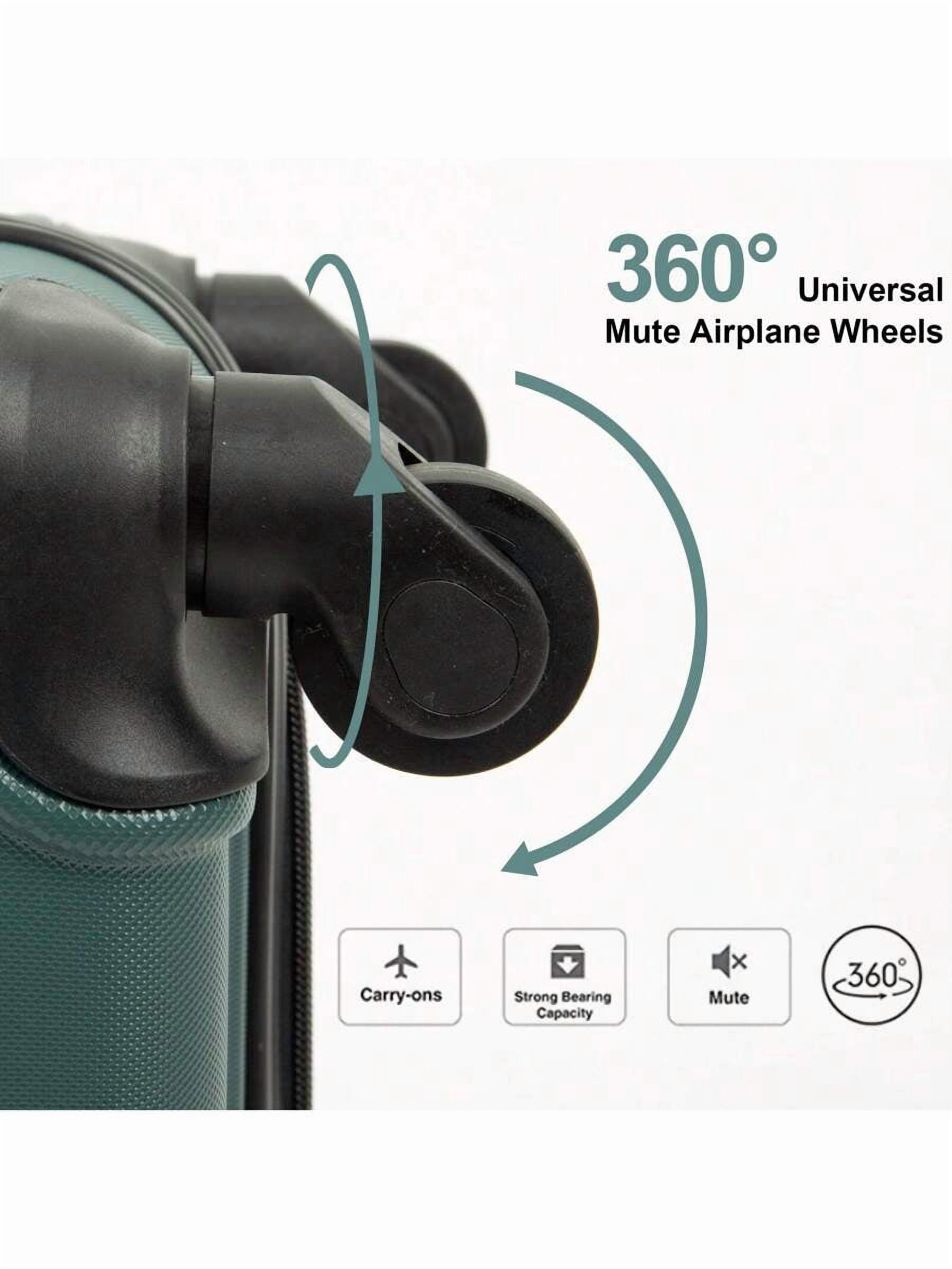 JL  20" Carry-On Luggage Hardside Luggage Carry On Suitcase Airline Approved With Spinner Wheels Uprigth Lightweight Underseater For Airplanes