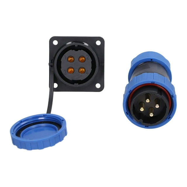 Aviation Socket,Waterproof Connector Square 4 Waterproof Plug I Connector Tried and Trusted