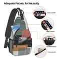 thumbnail image 4 of ZICANCN Crossbody Sling Bags for Women Men,Boho Square Line Design Casual Shoulder Backpacks for Hiking Daypacks, 4 of 9