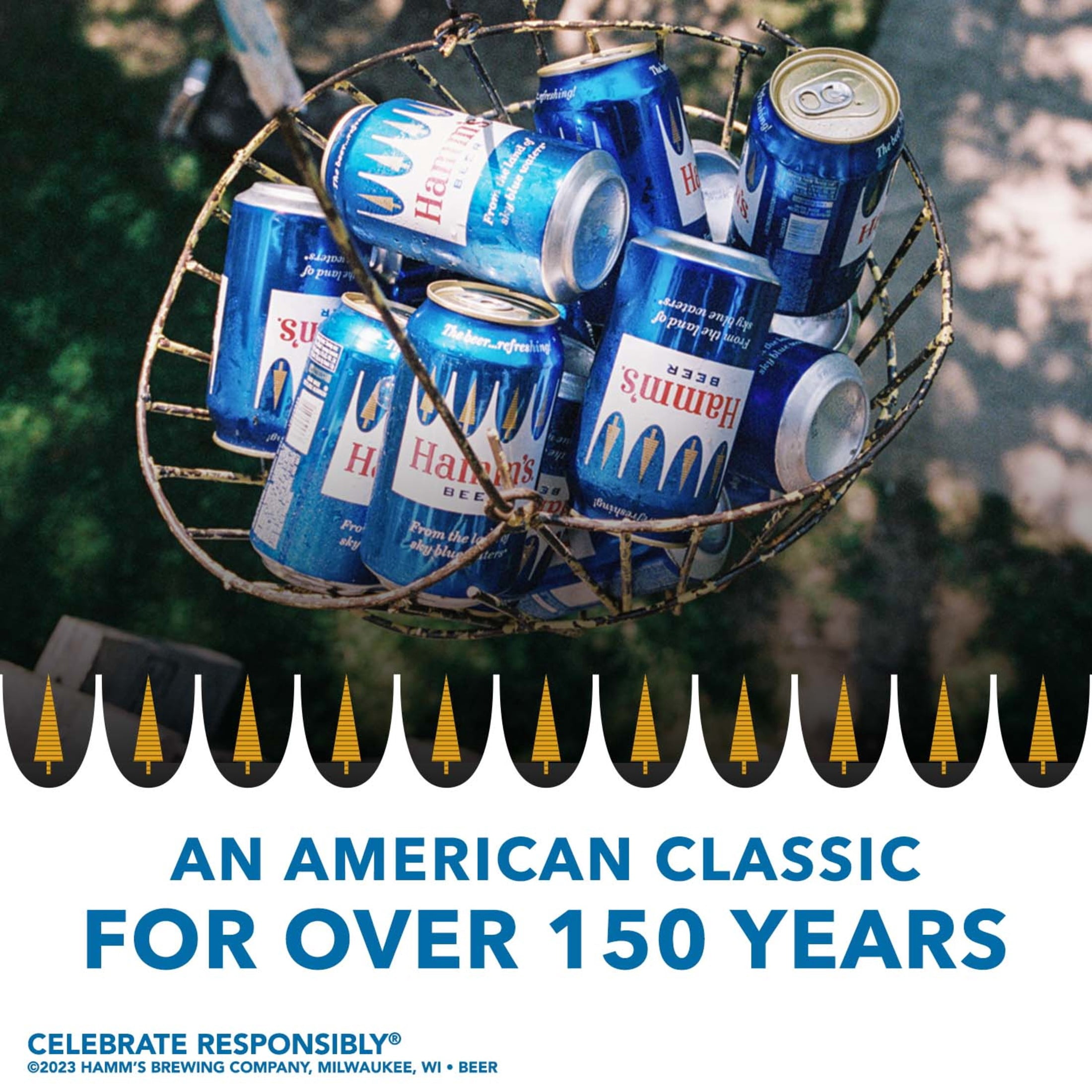 Hamm's American Beer, 30 Pack, 12 fl oz Aluminum Cans, 4.7% ABV
