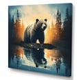 thumbnail image 2 of Designart "Lensflare and Double Exposure Transforming a Bear III" Landscapes Metal Wall Art Prints, 2 of 5